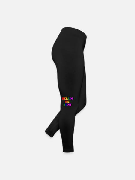 Berlin ist bunt - Frauen Jersey Leggings - Schwarz - Rechts