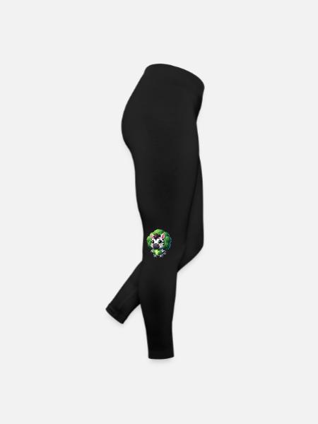 Zèbre Brocoli Légume Costume Véganisme - Legging en jersey Femme - noir - Droite