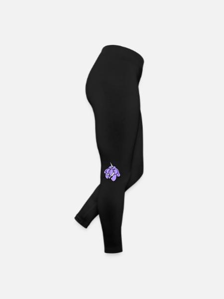 Licorne, éléphant, de mauvaise humeur, en colère, triste - Legging en jersey Femme - noir - Droite