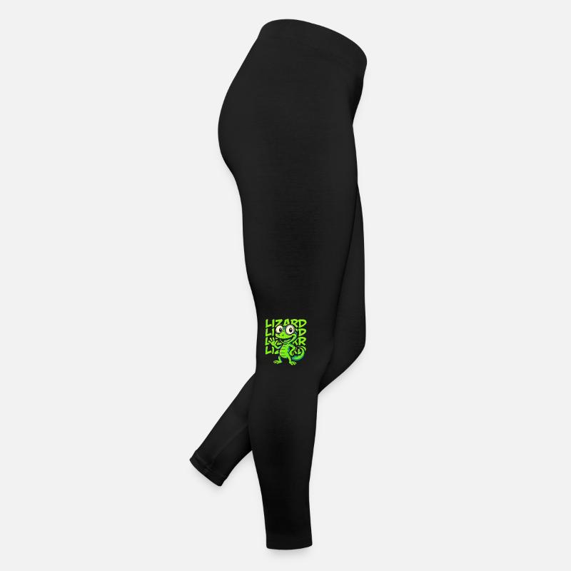 Funny Cartoon Gecko – Tendance Reptile Vert Legging en jersey Femme