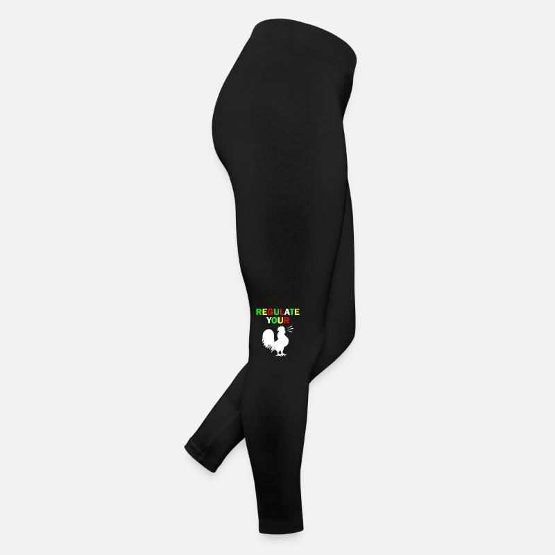 regulate your chicken - Frauen Jersey Leggings - Schwarz