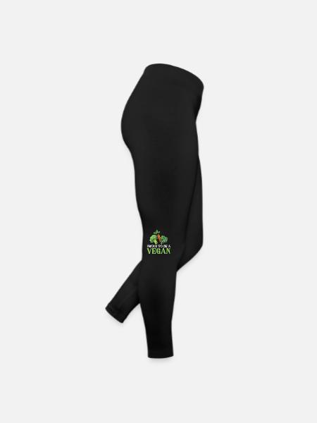 Vegan Veganer Vegetarier Naturschutz Tierschutz - Frauen Jersey Leggings - Schwarz - Rechts