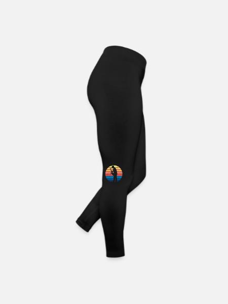 Saxophon Vintage Saxophonist Jazz Musiker - Frauen Jersey Leggings - Schwarz - Rechts