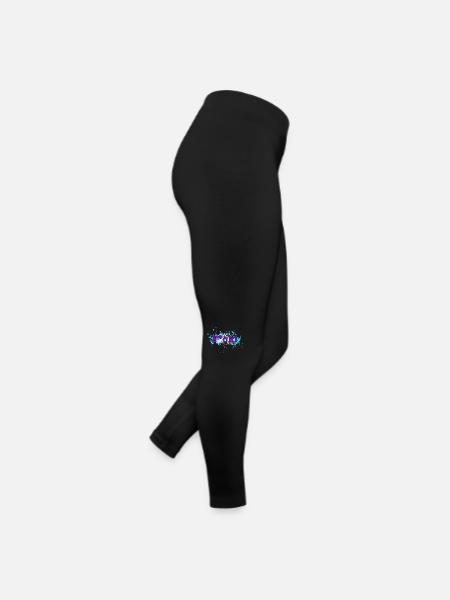 Fuck/F*ck - Frauen Jersey Leggings - Schwarz - Rechts