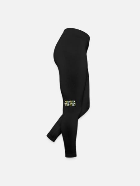 Joyeux golfking génial golfdad golfhorloge golflove - Legging en jersey Femme - noir - Droite