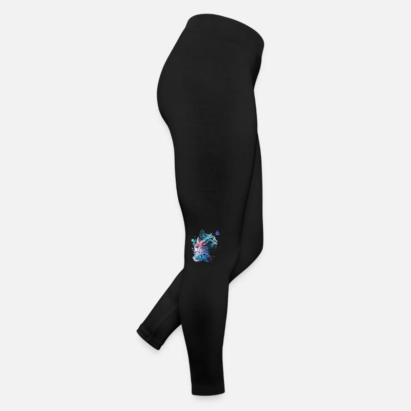 Cat Flower and Butterfly Women’s Jersey Leggings