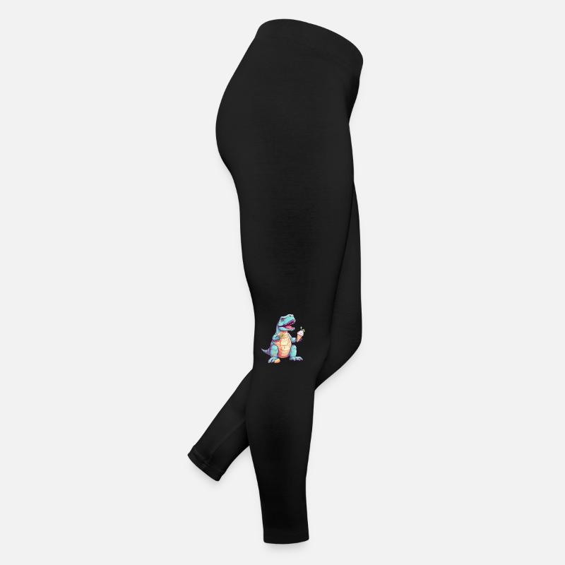 T-Rex maladroit à la crème glacée Legging en jersey Femme