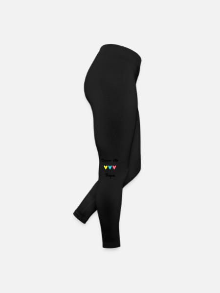 FÊTE DES PÈRES. BONNE FÊTE PAPA. PAPA. BONNE FÊTE - Legging en jersey Femme - noir - Droite