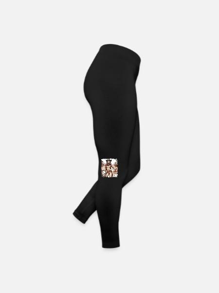 western vintage cowboy fille ouest sauvage américain - Legging en jersey Femme - noir - Droite