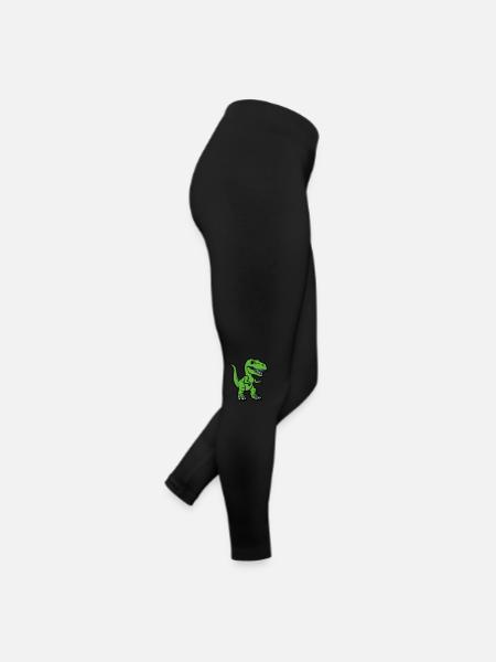 T Rex Comic dinosaur - Women’s Jersey Leggings - black - Right