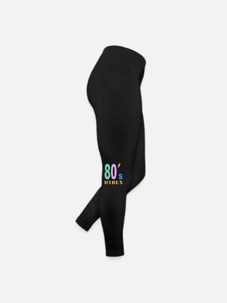 80s 80er Party Spruch Geschenk - Frauen Jersey Leggings - Schwarz - Rechts