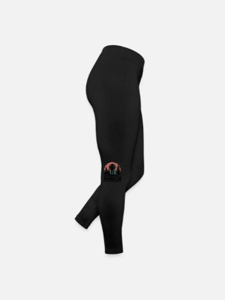 Liebe zur Mandoline und Bluegrass - Frauen Jersey Leggings - Schwarz - Rechts