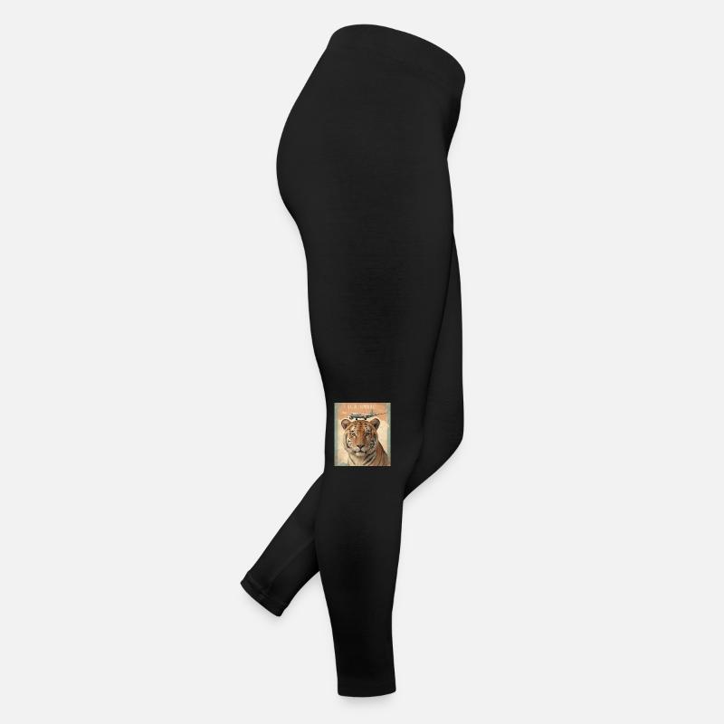 Tiger und Flugzeug Frauen Jersey Leggings