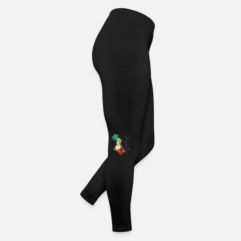 (RU) Dagestan Flag in (RU) Dagestan Map EN Women’s Jersey Leggings