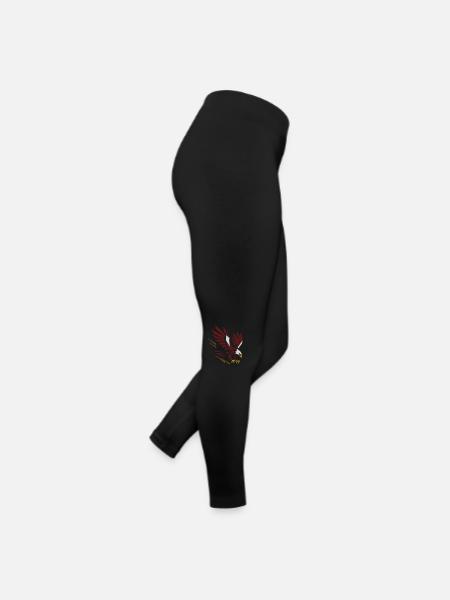 Geometric Eagle on Attack - Women’s Jersey Leggings - black - Right