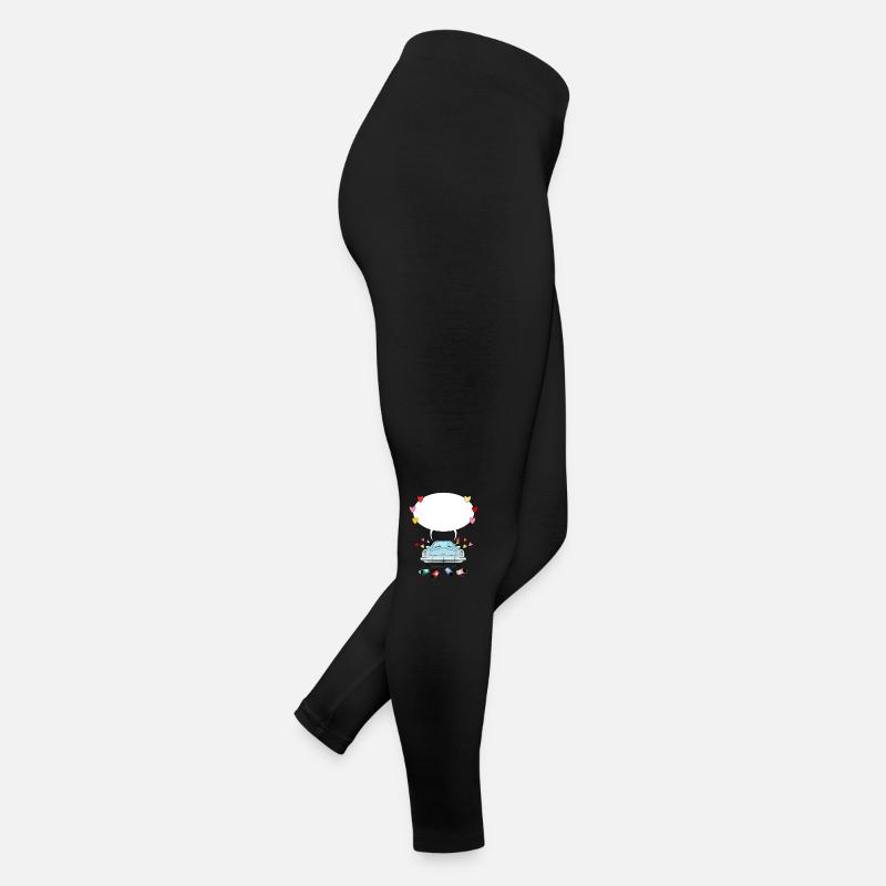 Hochzeitsauto mit Sprechblase in Turkis Frauen Jersey Leggings
