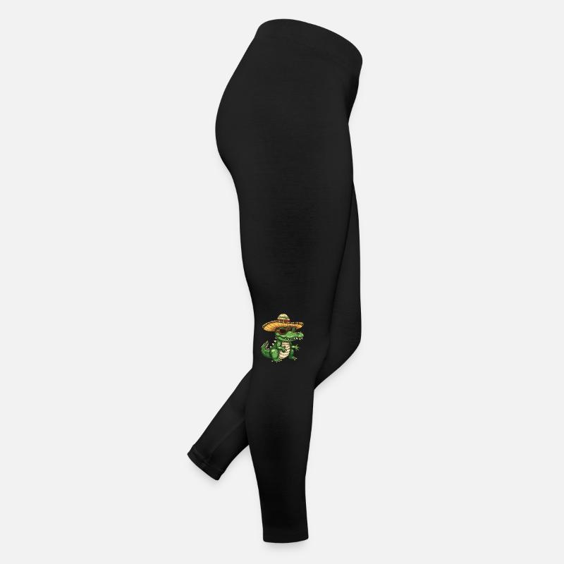Alligator Funny Sombrero Women’s Jersey Leggings