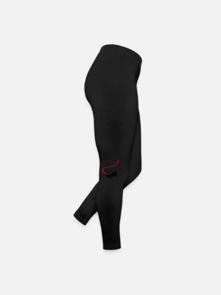 Abfahrt Ski Berge Wintersport - Frauen Jersey Leggings - Schwarz - Rechts
