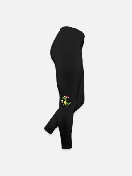 Bière de Noël Dinosaur T-Rex - Legging en jersey Femme - noir - Droite