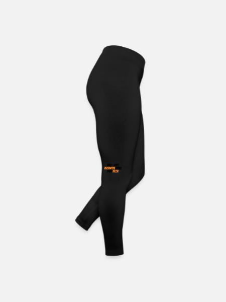 Lustiger Buchhalter Buchhaltung CPA & Bierliebhaber - Frauen Jersey Leggings - Schwarz - Rechts