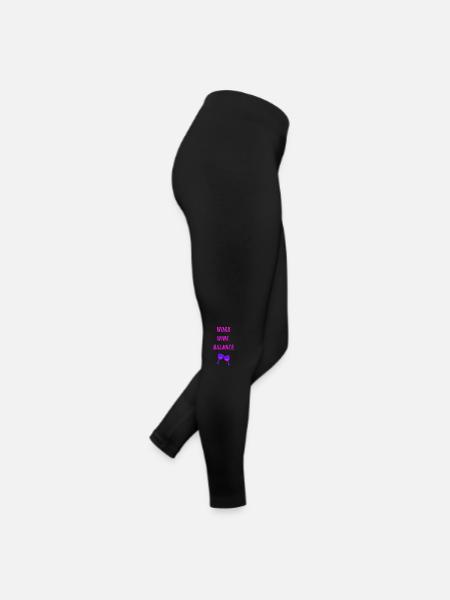 WORK WINE BALANCE - Frauen Jersey Leggings - Schwarz - Rechts