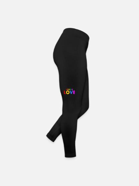 Love is love - Frauen Jersey Leggings - Schwarz - Rechts