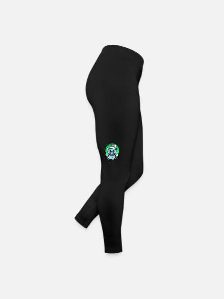 Stunning kitten wearing Santa Claus hat - Women’s Jersey Leggings - black - Right