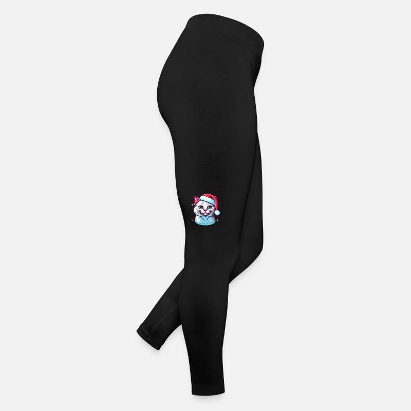 Gorgeous Winter cat digital illustration for all Women’s Jersey Leggings