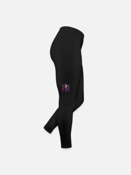 Trendige Zeichnung eines futuristischen Mädchens - Frauen Jersey Leggings - Schwarz - Rechts