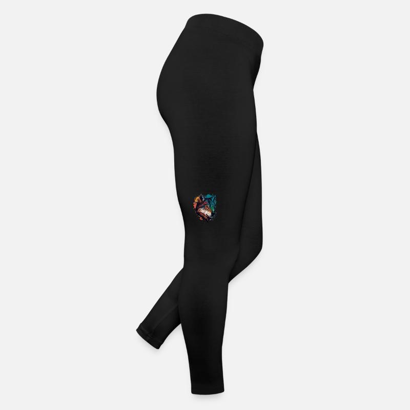 A Wolf Head Digital Illustration as the Great Women’s Jersey Leggings