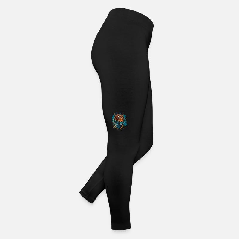 Tiger Head Illustration Women’s Jersey Leggings
