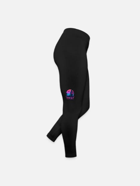Vaperwave futuriste - Legging en jersey Femme - noir - Droite