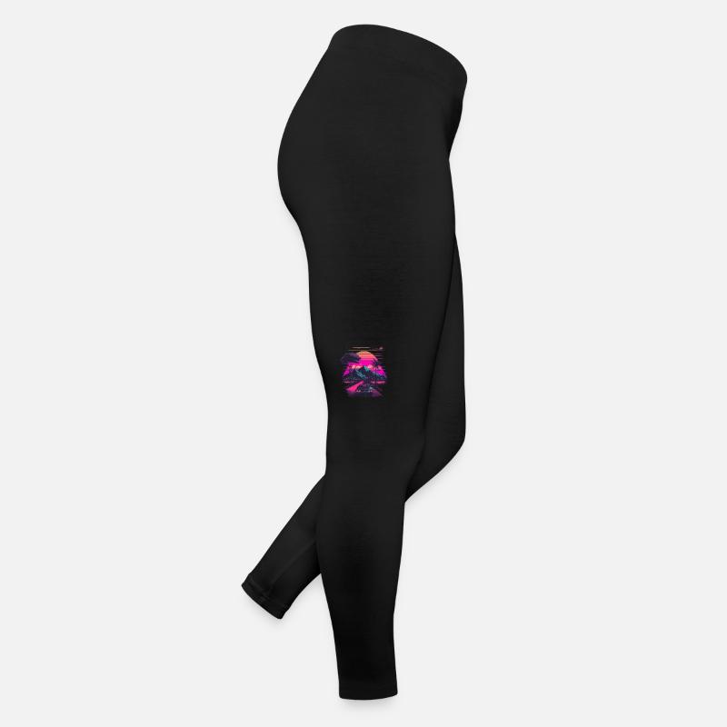 Ciudad Vaporwave Leggings de punto para mujer