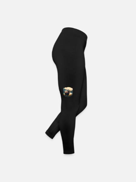 Yak avec lac - Legging en jersey Femme - noir - Droite