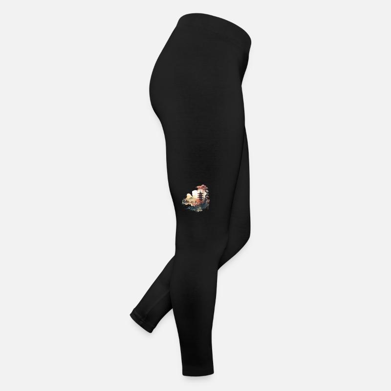 Œuvre d’art de temple asiatique Legging en jersey Femme