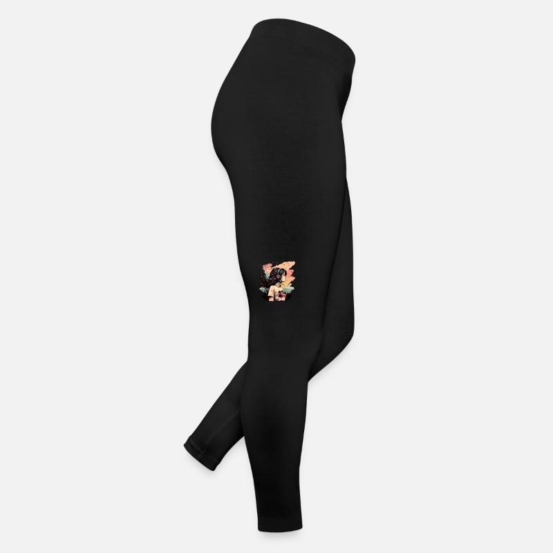 Anime Mädchen hört Musik Frauen Jersey Leggings