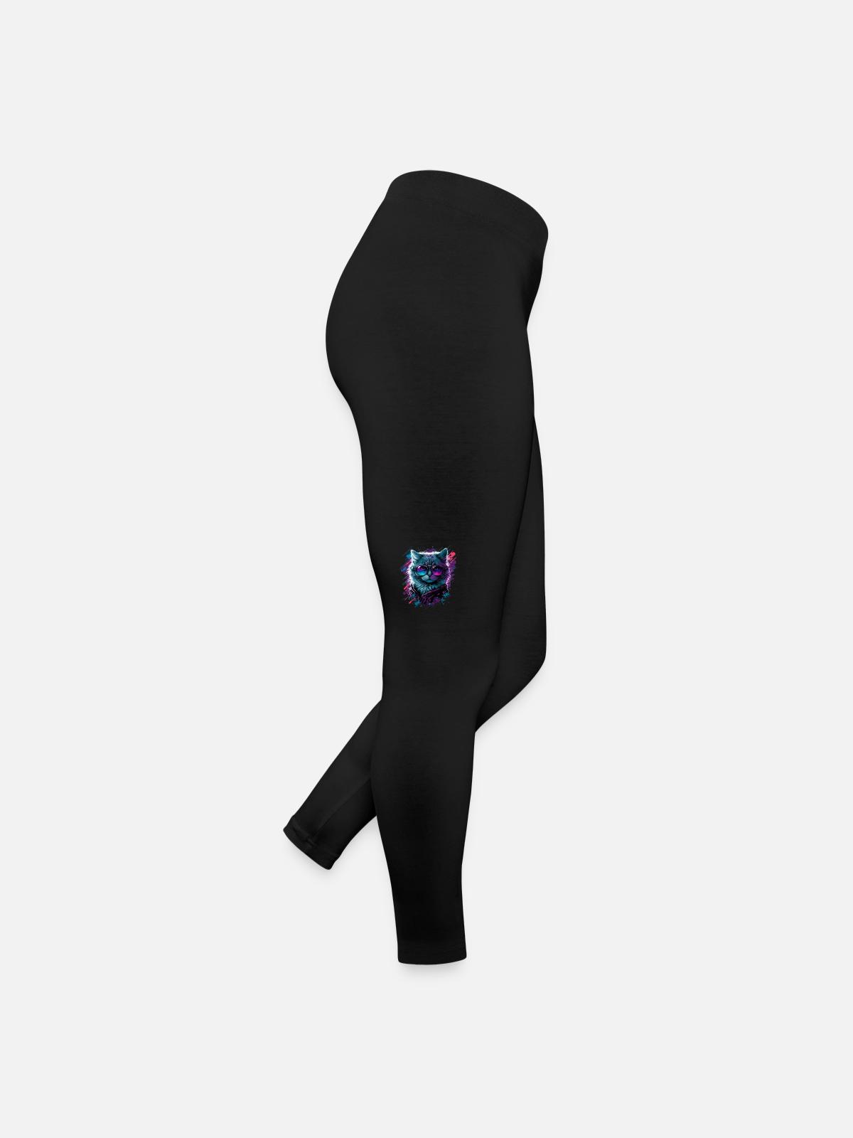 Neo Cat - Women’s Jersey Leggings - black - Right