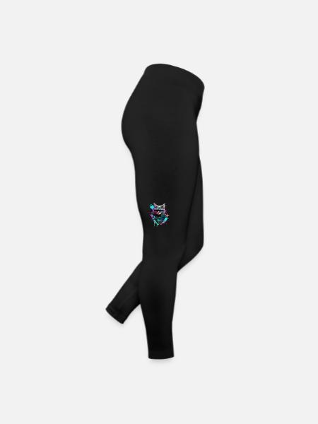 Chat Cybper - Legging en jersey Femme - noir - Droite