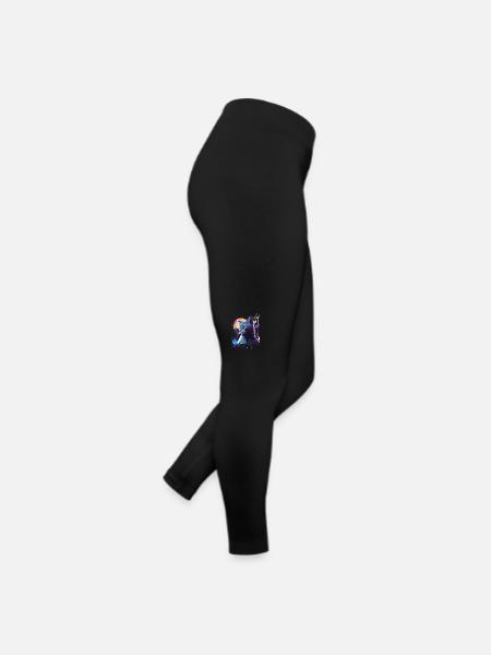 Chat violet - Legging en jersey Femme - noir - Droite