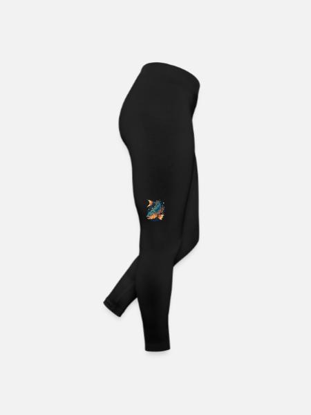 Peinture de poissons - Legging en jersey Femme - noir - Droite