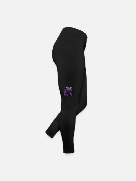 Vaporcat - Frauen Jersey Leggings - Schwarz - Rechts