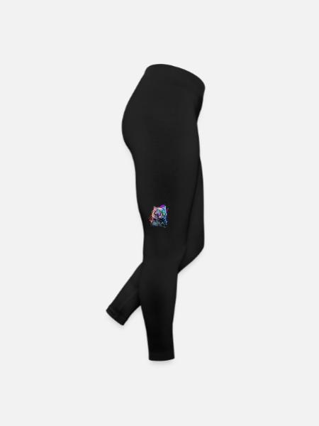 Cyber Cat - Women’s Jersey Leggings - black - Right