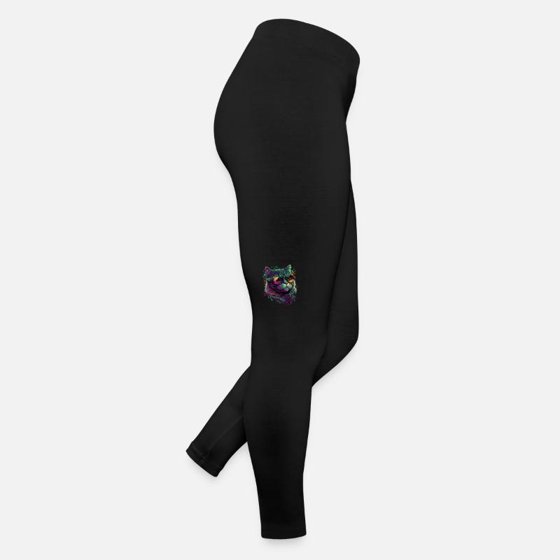 Futuristische Katze Frauen Jersey Leggings