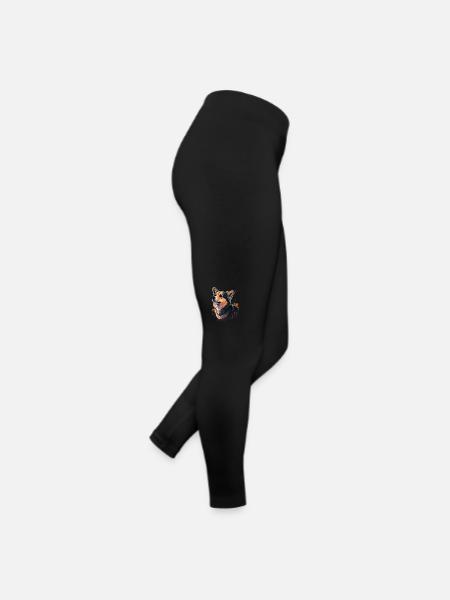 delightful Corgi - Women’s Jersey Leggings - black - Right