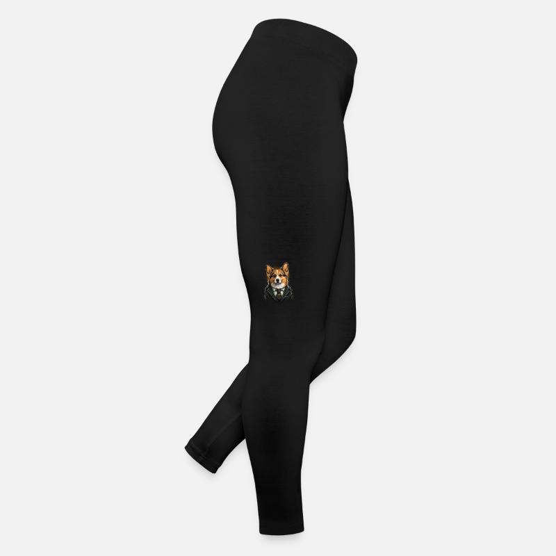 Corgi en costume de détective Legging en jersey Femme
