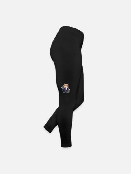 Edle Looks Corgi - Frauen Jersey Leggings - Schwarz - Rechts