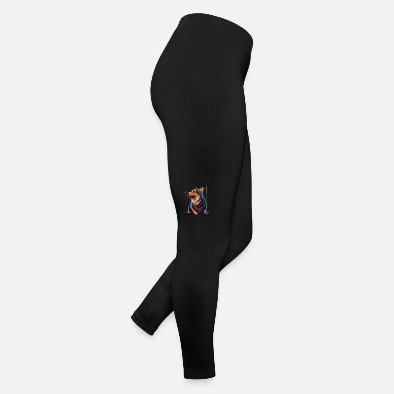 Cool looking Vaporwave Corgi Legging en jersey Femme