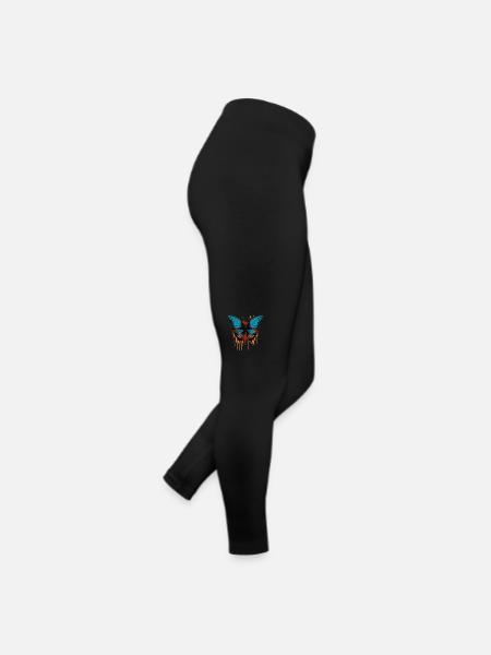 Bemalter Schmetterling - Frauen Jersey Leggings - Schwarz - Rechts