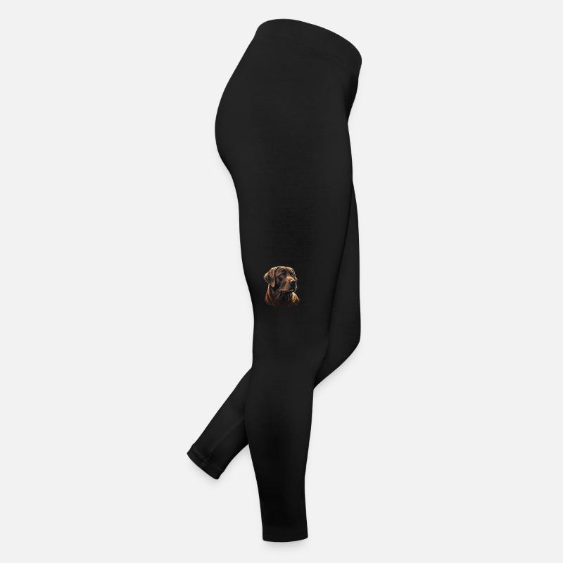 Chocolate Colored Labrador Retriever Pet - Women’s Jersey Leggings - black