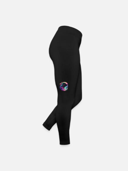 Grande illustration de Vaporwave Labrador Retriever - Legging en jersey Femme - noir - Droite